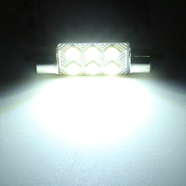 2 PCS 31mm DC12V / 1.5W / 6000K / 110LM 4LEDs SMD-3030 Car Reading Lamp Dome Light, with Decoder