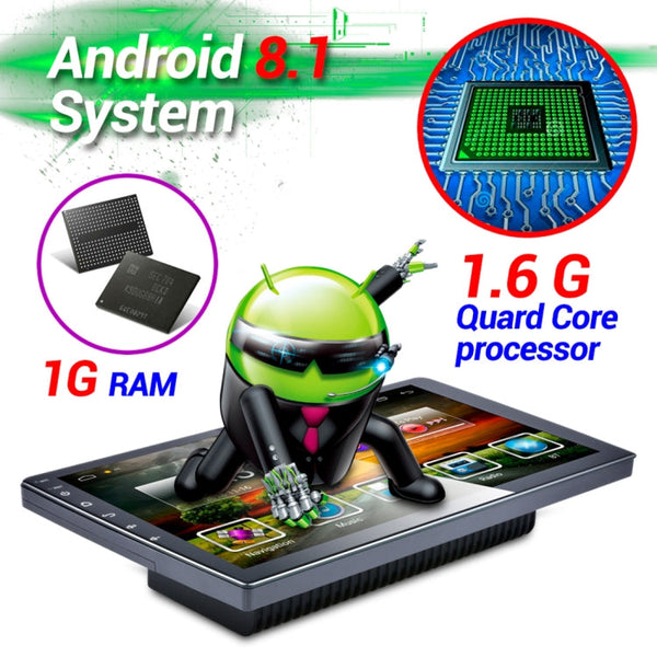 HD 10.1 inch Universal Car Android 8.1 Radio Receiver MP5 Player, Support FM & Bluetooth & TF Card & GPS