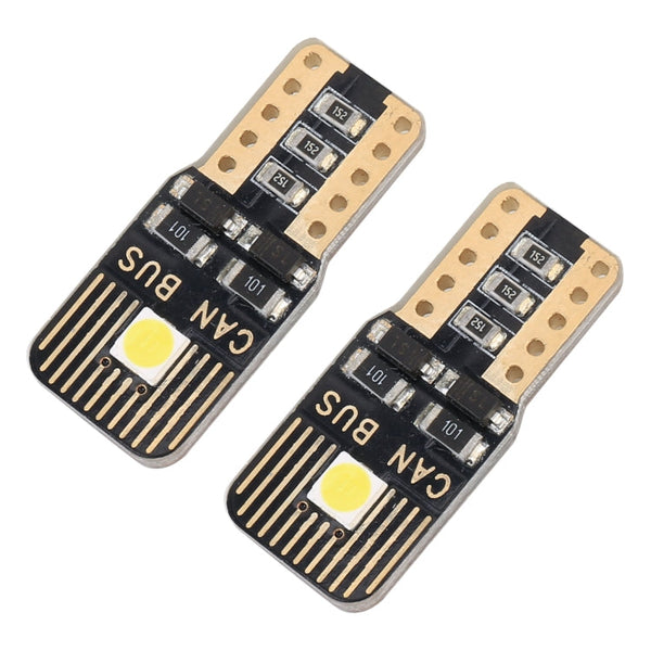 2 PCS T10 / W5W / 168 / 194 DC12V / 1.3W / 6000K / 110LM 2LEDs SMD-3030 Car Clearance Light, with Decoder