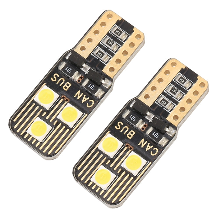 2 PCS T10 / W5W / 168 / 194 DC12V / 1.6W / 6000K / 110LM 6LEDs SMD-3030 Car Clearance Light, with Decoder