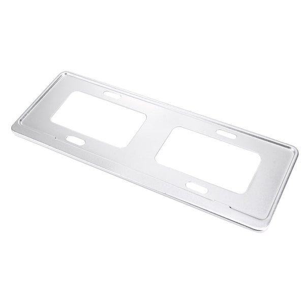2 PCS Car License Plate Magnesium Alloy Bracket Frame Holder Stand Mount(Silver)