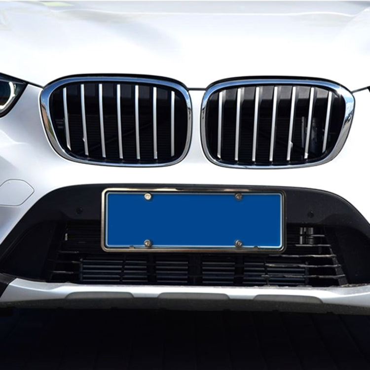 2 PCS Car License Plate Magnesium Alloy Bracket Frame Holder Stand Mount(Silver)