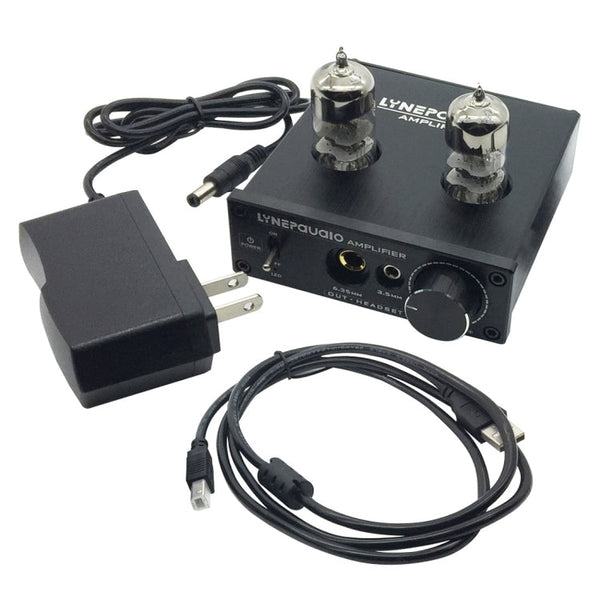 LINEPAUDIO A962 HiFi 6J9 Vacuum Tube Power Headphone Amplifier USB ASIO Sound Card, A962
