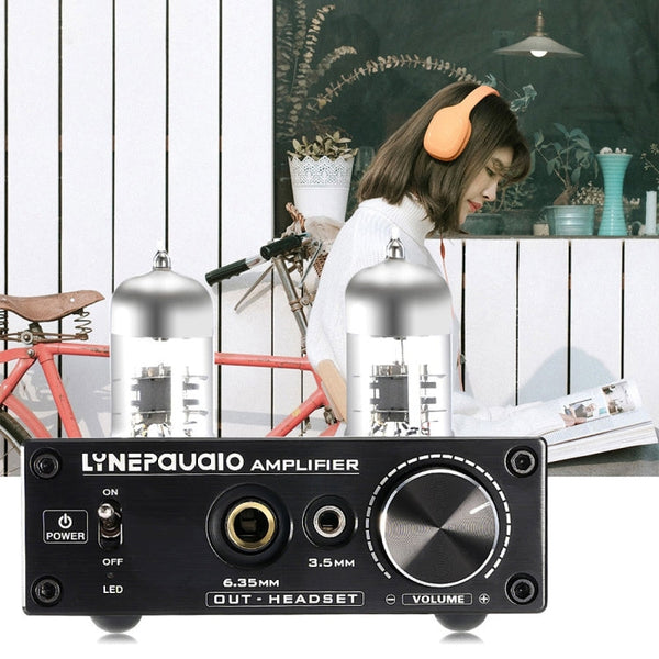 LINEPAUDIO A962 HiFi 6J9 Vacuum Tube Power Headphone Amplifier USB ASIO Sound Card, A962