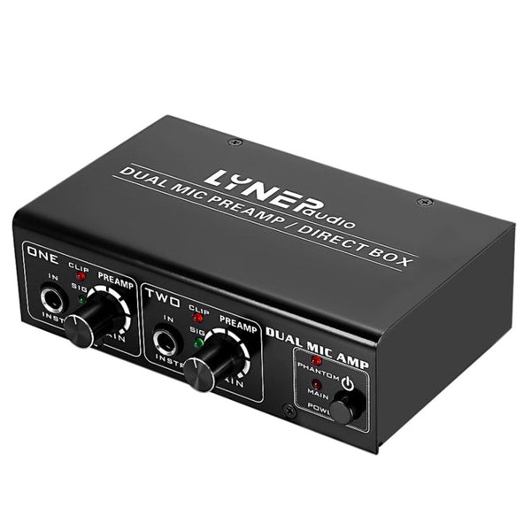 LINEPAUDIO A961 2-Channel Microphone Amplifier Electric Guitar Electric Bass Amplifier, A961