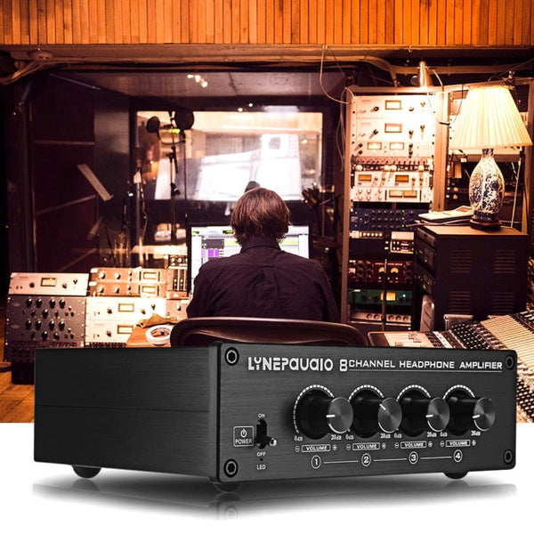 LINEPAUDIO A966 Pro Eight-channel Headphone Amplifier  Headphone Distributer Signal Amplifier, A966