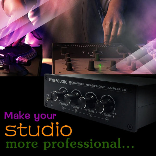 LINEPAUDIO A966 Pro Eight-channel Headphone Amplifier  Headphone Distributer Signal Amplifier, A966