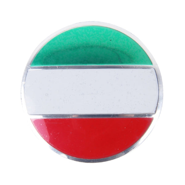 4 PCS Italy Flag Metal Car Sticker Wheel Hub Caps Centre Cover Decoration