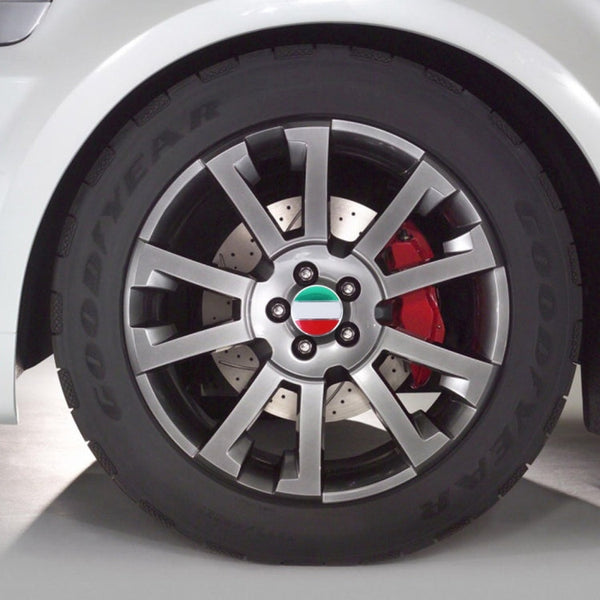 4 PCS Italy Flag Metal Car Sticker Wheel Hub Caps Centre Cover Decoration