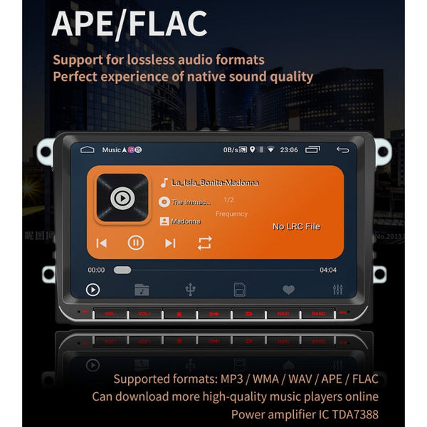 9093 HD 9 inch Car Android 8.1 Radio Receiver MP5 Player for Volkswagen, Support FM & Bluetooth & TF Card & GPS & WiFi with Decoding