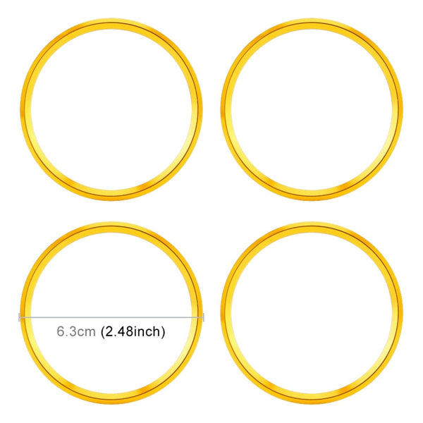 4 PCS Car Metal Wheel Hub Decoration Ring for BMW 5 Series 2018