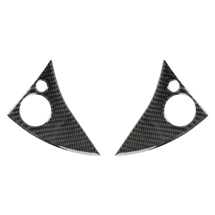 2 PCS Car Steering Wheel Button Carbon Fiber Decorative Sticker for Mercedes-Benz W204 2007-2010