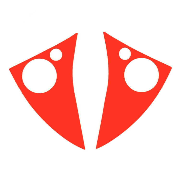 2 PCS Car Steering Wheel Button Carbon Fiber Decorative Sticker for Mercedes-Benz W204 2007-2010