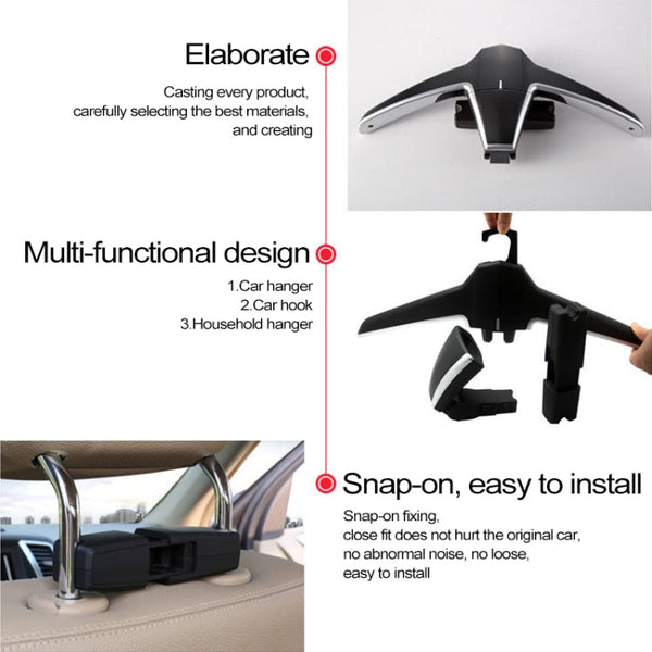 Creative Multi-functional Auto Car Seat Hanger Holder Hooks Clips for Bag Purse Cloth