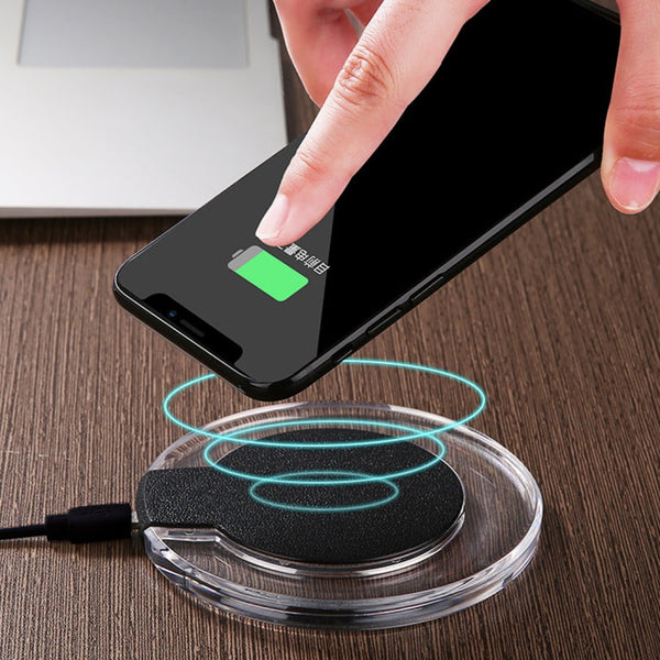 15W Safety Wireless and Limitless QI-standard Wireless Charger Fast Charging Charger with Micro USB Cable