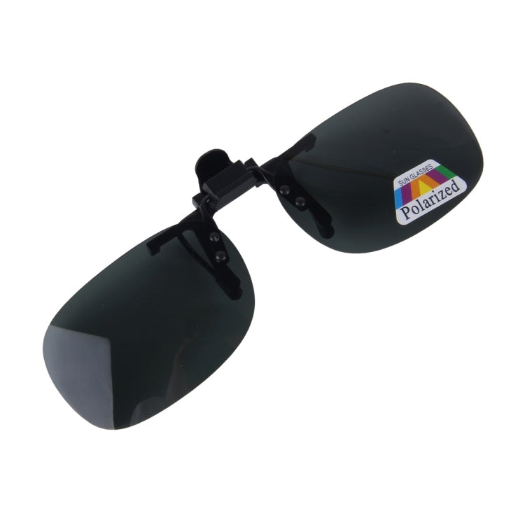 Polarized Clip-on Flip Up Plastic Clip Sunglasses Lenses Glasses Unbreakable Driving Fishing Outdoor Sport, Dark Green, Yellow, Brown