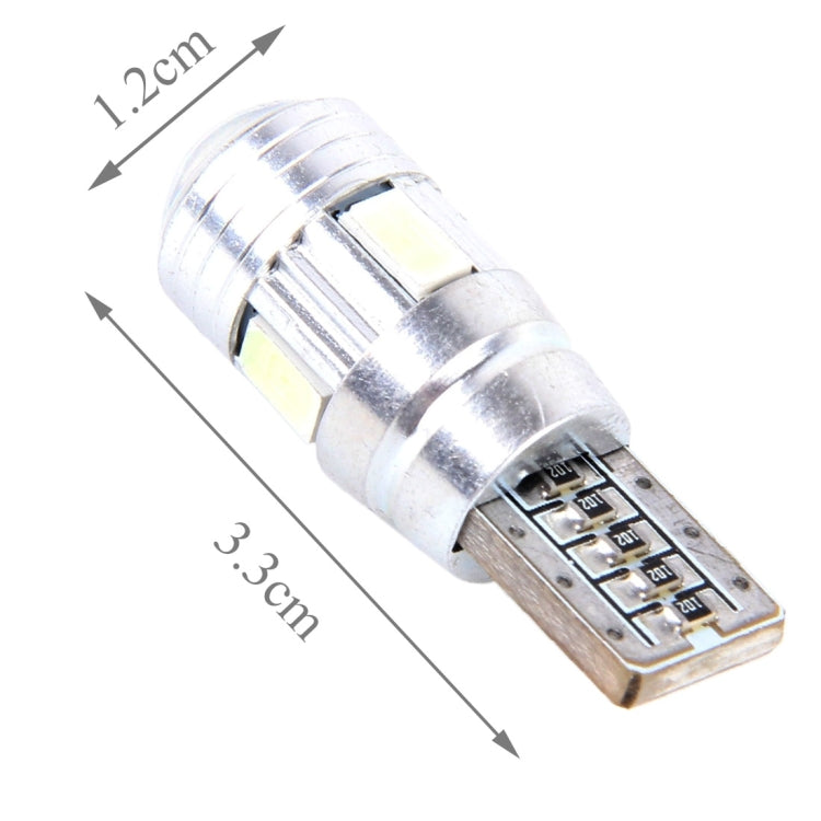 2PCS T10 3W 6 SMD 5630 LED Error-Free Canbus Car Clearance Lights Lamp, DC 12V