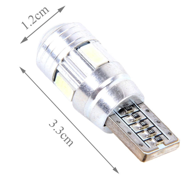 2PCS T10 3W 6 SMD 5630 LED Error-Free Canbus Car Clearance Lights Lamp, DC 12V
