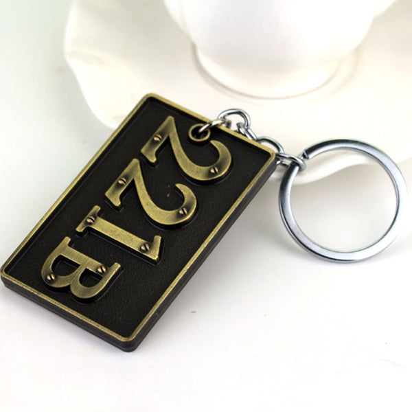 Detective Sherlock 221B Key Chain Car Key Ring Multi-functional Tool Key Holder Key Chains Rings Holder Pendant  Auto Parts