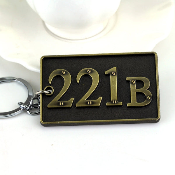 Detective Sherlock 221B Key Chain Car Key Ring Multi-functional Tool Key Holder Key Chains Rings Holder Pendant  Auto Parts