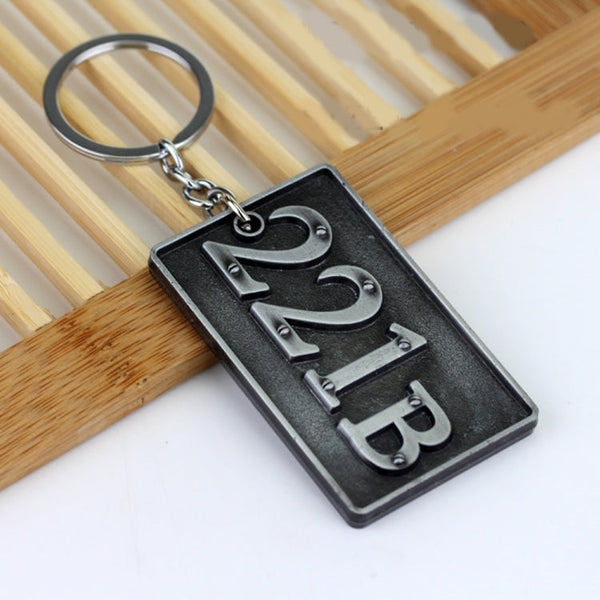 Detective Sherlock 221B Key Chain Car Key Ring Multi-functional Tool Key Holder Key Chains Rings Holder Pendant  Auto Parts