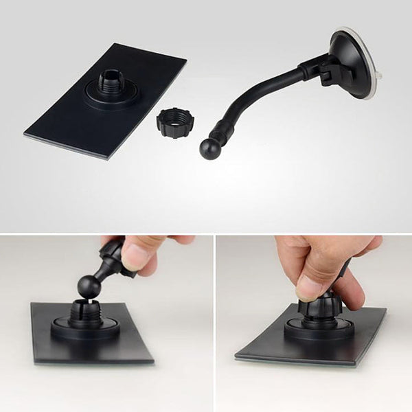 360 Degree Car Adjustable Interior Windshield Rectangular Blind Spot Mirror with Suck Cup Holder