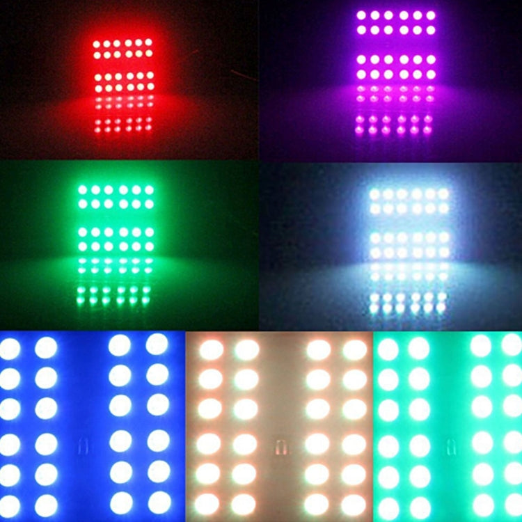 2 PCS Colorful 36MM Bicuspid Remote Control Car Dome Lamp LED Reading Light with 6 LED Lights