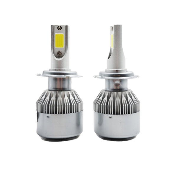 2pcs H7 18W 1800LM 6000K Waterproof IP68 Car Auto LED Headlight with 2 COB LED Lamps, DC 9-36V