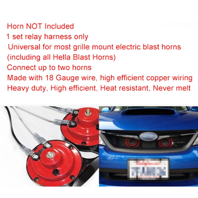 12V Horn Wiring Harness Relay Kit for Car Truck Grille Mount Blast Tone Horns, 12V Horn Wiring Harness Relay Kit