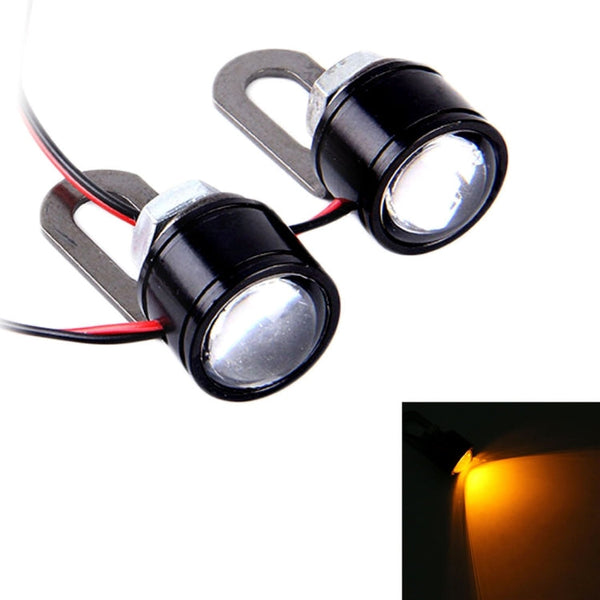 2 PCS 12V 3W Eagle Eyes LED Light For Motorcycle ，Wire Length: 45cm