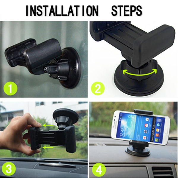 3R-1005 Universal Car Suction Cup Mount Bracket Phone Holder for 68-80mm Mobile Phone, 3R-1005
