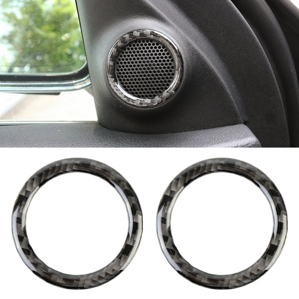 2 PCS Car Rear Horn Carbon Fiber Decorative Sticker for Jeep Grand Cherokee 2014-2017