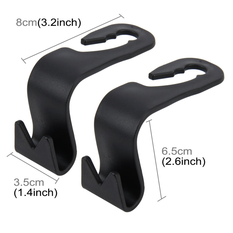 2 PCS Car Seat Back Trunk Bag Hanger Holder Auto Headrest Luggage Hook, 3R-2118