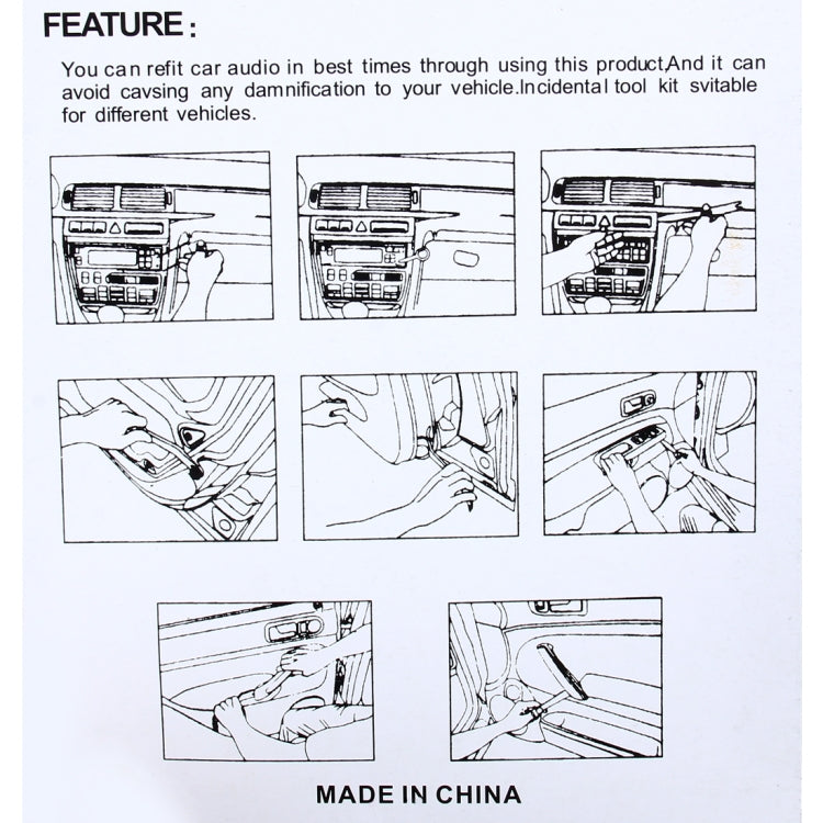 12 in 1 Car Audio System Dashboard Door Panel Removal Dismantling Tools Kit, 12 in 1