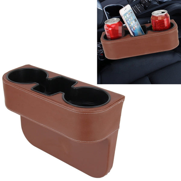 Car Seat Crevice Storage Box Cup Drink Holder Auto Pocket Stowing Tidying for Phone Pad Card Coin Case Car Accessories, Khaki, Brown, Black, Grey