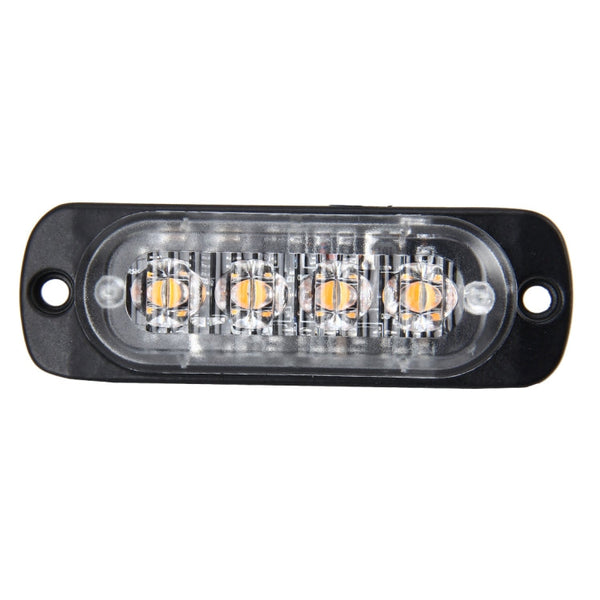 DC 12V-24V 2W 4LEDs SMD-2835 Lamps 17 Flash Patterns 3 Lines Car Flash Lamp Waterproof Car Truck Emergency Strobe Flash Warning Light, Cable Length: 90cm