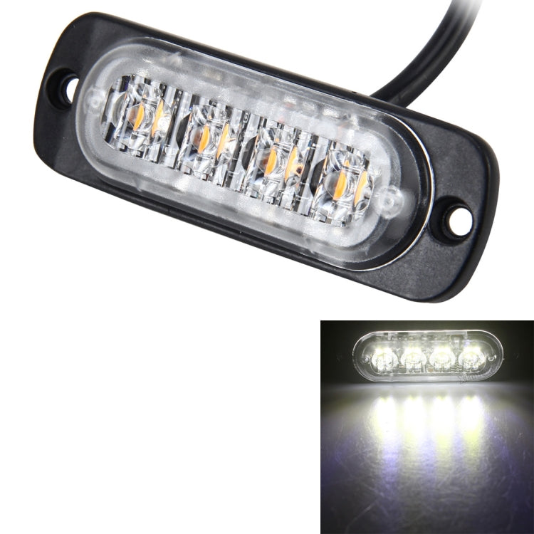 DC 12V-24V 2W 4LEDs SMD-2835 Lamps 17 Flash Patterns 3 Lines Car Flash Lamp Waterproof Car Truck Emergency Strobe Flash Warning Light, Cable Length: 90cm
