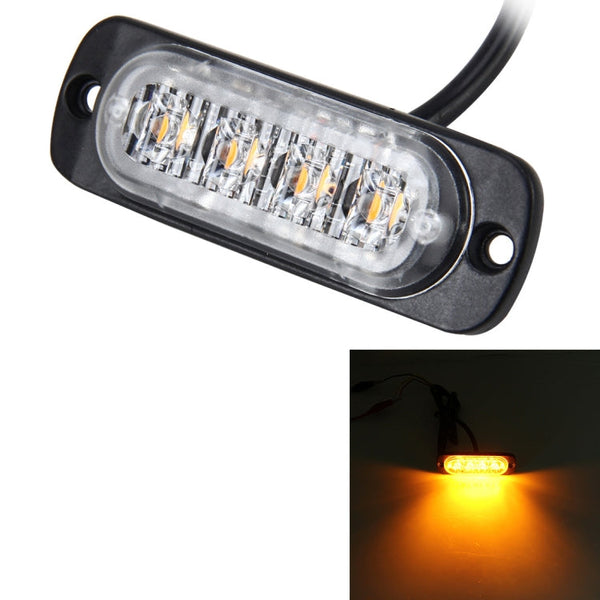 DC 12V-24V 2W 4LEDs SMD-2835 Lamps 17 Flash Patterns 3 Lines Car Flash Lamp Waterproof Car Truck Emergency Strobe Flash Warning Light, Cable Length: 90cm