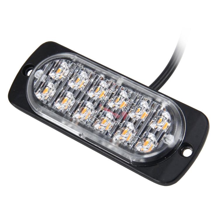 DC 12V-24V 2W 12LEDs SMD-2835 Lamps 17 Flash Patterns 3 Lines Car Flash Lamp Waterproof Car Truck Emergency Strobe Flash Warning Light, Cable Length: 90cm