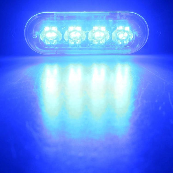 DC 12V-24V 2W 12LEDs SMD-2835 Lamps 17 Flash Patterns 3 Lines Car Flash Lamp Waterproof Car Truck Emergency Strobe Flash Warning Light, Cable Length: 90cm