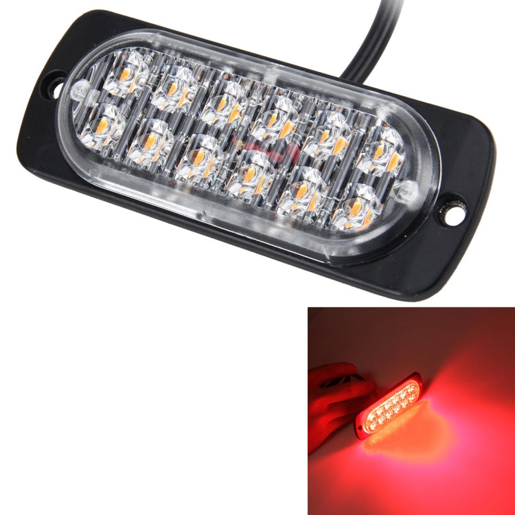 DC 12V-24V 2W 12LEDs SMD-2835 Lamps 17 Flash Patterns 3 Lines Car Flash Lamp Waterproof Car Truck Emergency Strobe Flash Warning Light, Cable Length: 90cm