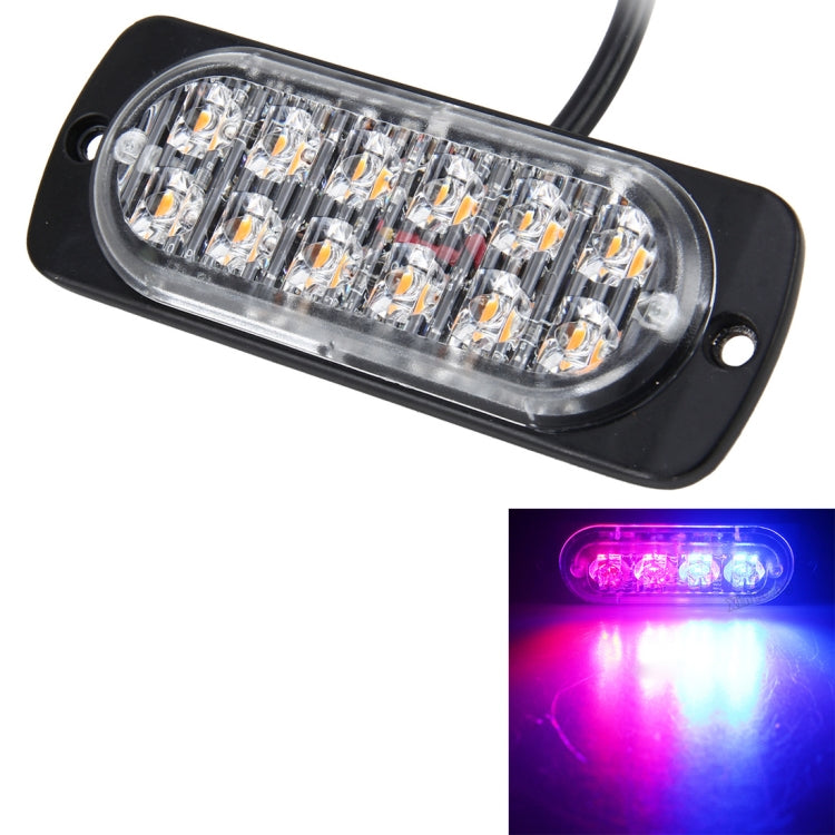 DC 12V-24V 2W 12LEDs SMD-2835 Lamps 17 Flash Patterns 3 Lines Car Flash Lamp Waterproof Car Truck Emergency Strobe Flash Warning Light, Cable Length: 90cm