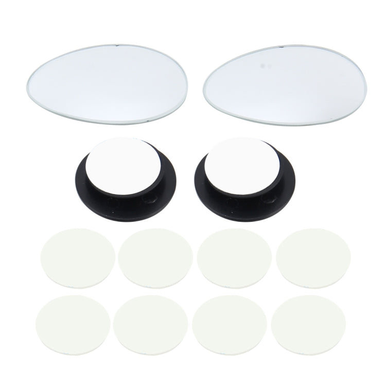 3R-055 2 PCS Car Truck Oval Blind Spot Rear View Wide Angle Mirror Blind Spot Mirror 360 Degree Adjustable Wide-angle Mirror, Size: 6.7*4.5cm, Size: 6.7*4.5cm