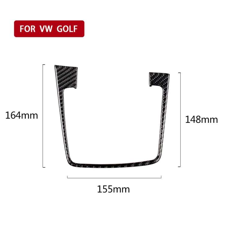 Car Carbon Fiber Gear Position Panel Frame Decorative Sticker for Volkswagen Golf 7 2018-, without Hole and Start and Stop, Left Drive