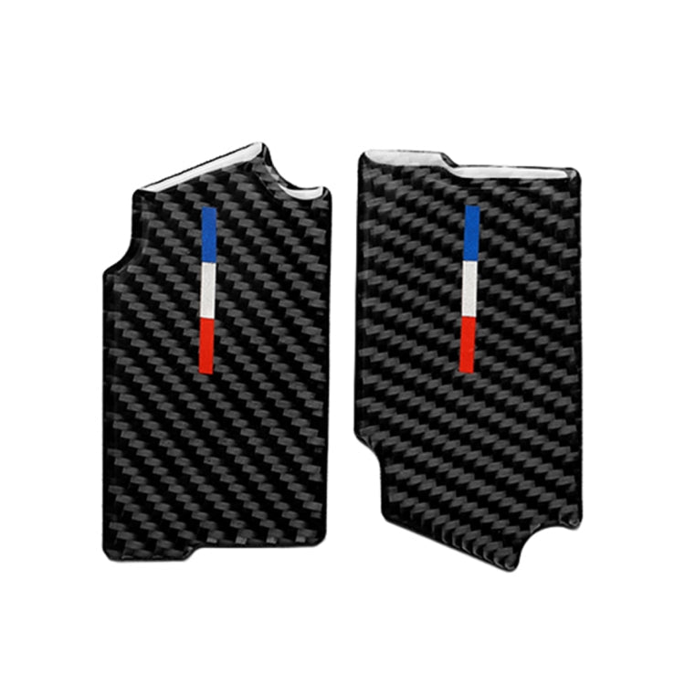 2 PCS Car USA Color Carbon Fiber Door Inner Handle Wrist Panel Decorative Sticker for Ford Mustang 2015-2017