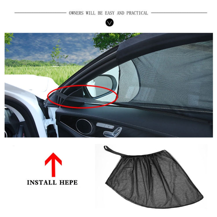 2 PCS Car Front Window Net Yarn Sunscreen Insulation Window Sunshade Cover, Size: 75*50cm