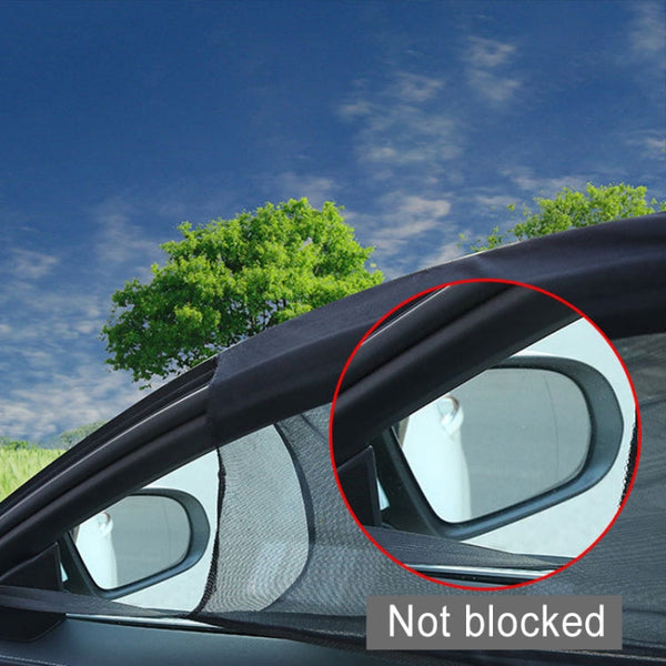 2 PCS Car Front Window Net Yarn Sunscreen Insulation Window Sunshade Cover, Size: 75*50cm