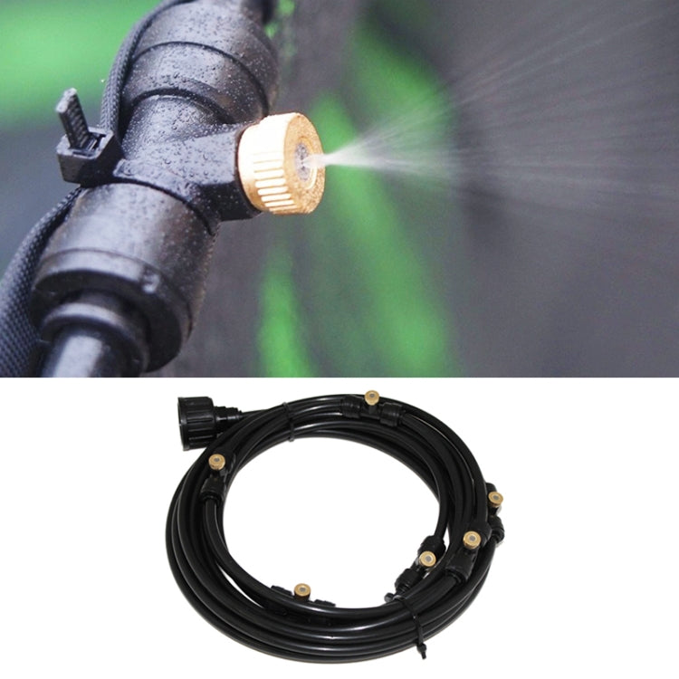 Outdoor Lawn Garden PE Hose Mist Watering Line Misting Cooling System with 26 x Mist Nozzles, Length: 18m
