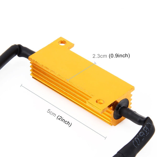 2 PCS H11 50W 6 Ohms Load Resistor Car Canbus Error Canceller Decoder Cable