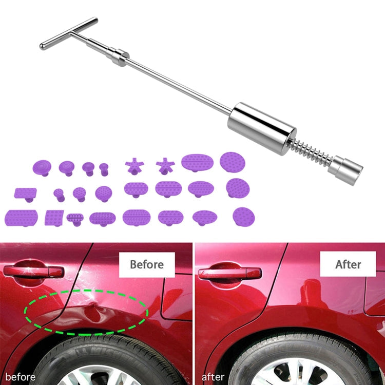 Auto Repair Body Tool Kit PDR Dent Paintless Repair Tools Dent Puller Slide Hammer Reverse Hammer Aluminum Suction Cups for Dent, Without Red T handle